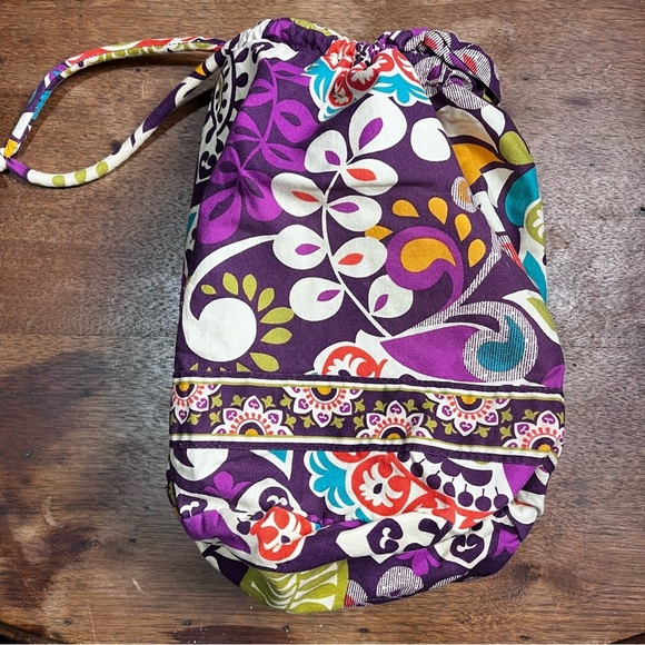 Vera Bradley | Plum Crazy Waterproof Lining Drawstring Ditty Bag - Picture 1 of 5